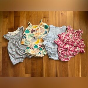 Baby girl spring romper bundle (3-6 months)